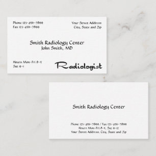 Radiologe Radiology Business Card Visitenkarte