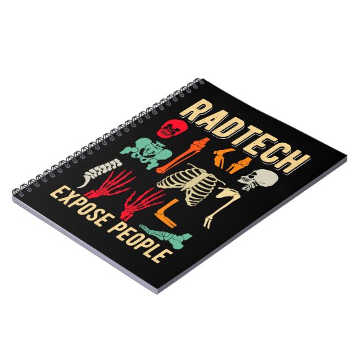 Radiologe Skeletons Xray Funny Radiology Notizblock (Linke Seite)