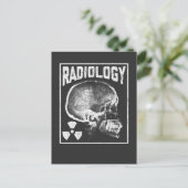 Radiologe Skull-Röntgentechnologin Postkarte (Stehend Vorderseite)