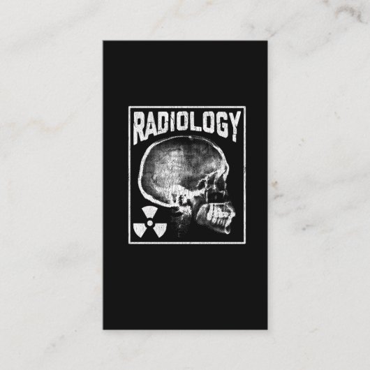 Radiologe Skull Xray Technologe Visitenkarte (Vorderseite)