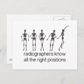 Radiologen kennen alle richtigen Positionen Postkarte (Vorne/Hinten)