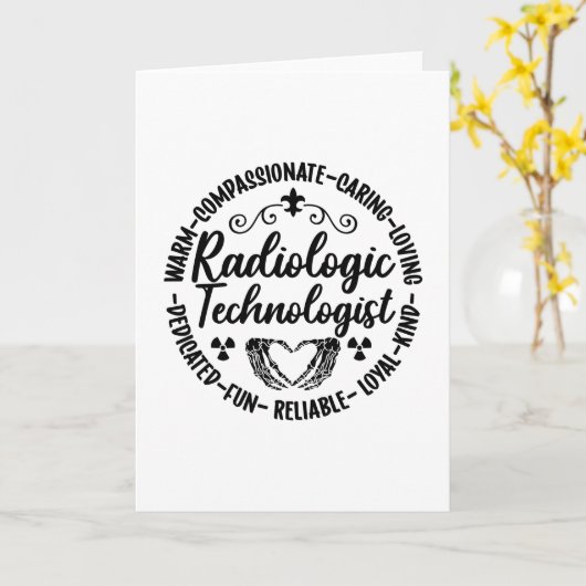 Radiologic Technologist Nurse Xray Radiology Tech Karte (Gelbe Blume)