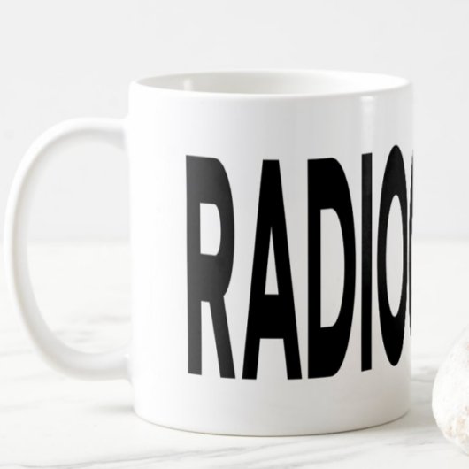 RADIOLOGIE Black Typography Tasse