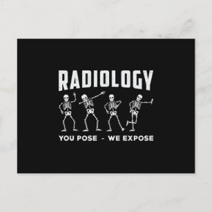 Radiologie, die Sie Pose, wir setzen Technologen X Postkarte