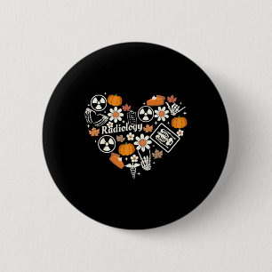 Radiologie Fall Herz Xray Tech Autumn Pumpkin als Button
