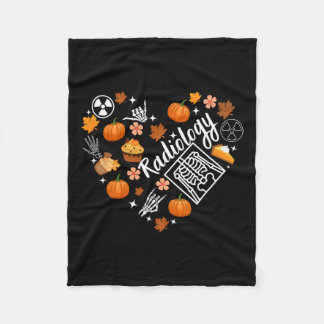 Radiologie Fall Herz Xray Tech Autumn Pumpkin als Fleecedecke