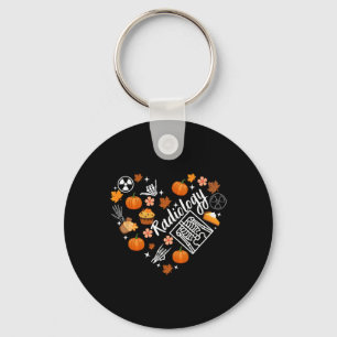 Radiologie Fall Herz Xray Tech Autumn Pumpkin als Schlüsselanhänger