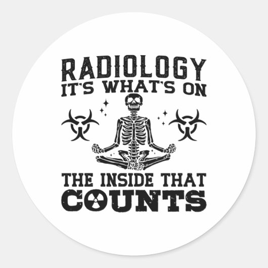 Radiologie ist das, was auf der Röntgenaufnahme de Runder Aufkleber (Vorderseite)
