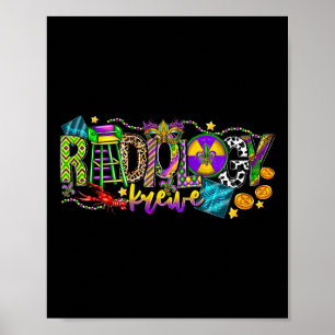 Radiologie Krewe Mardi Gras Krass Tech Radiolog Poster