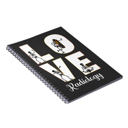 Radiologie Liebe Radiologe Skeleton XRay Notizblock (Rechte Seite)