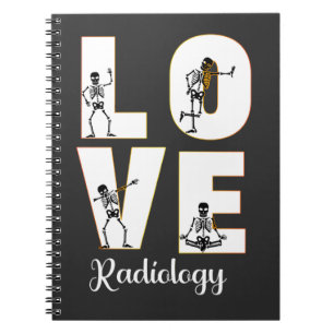 Radiologie Liebe Radiologe Skeleton XRay Notizblock