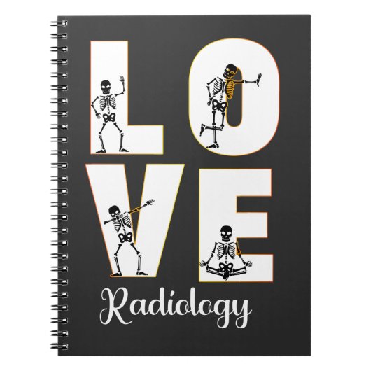 Radiologie Liebe Radiologe Skeleton XRay Notizblock (Vorderseite)