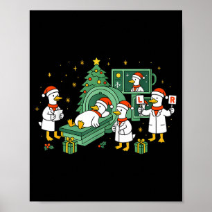 Radiologie Lustige Gans CT-Scan Weihnachten Röntge Poster