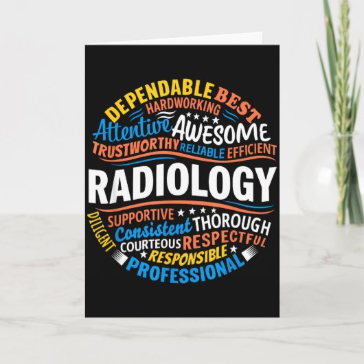 Radiologie Lustige Rad-Tech-Woche Würdigung Radiol Karte (Vorderseite)