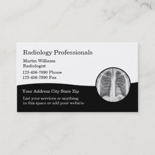 Radiologie-Medizinbildgebung Visitenkarten Visitenkarte