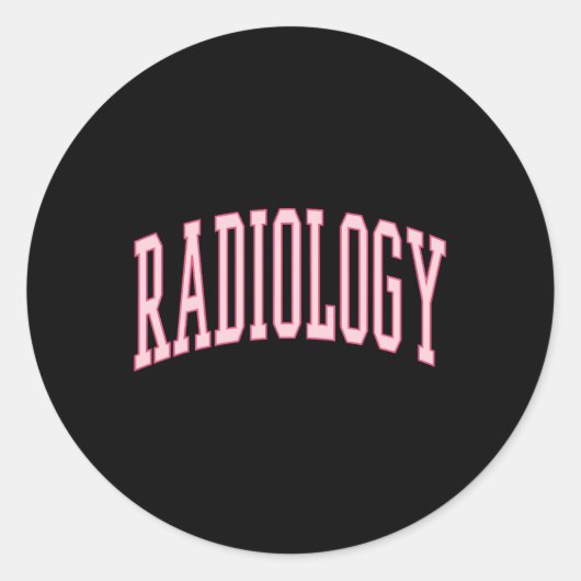 Radiologie Niedlich Pink Preppy Nurse Ct MRI Krass Runder Aufkleber (Vorderseite)