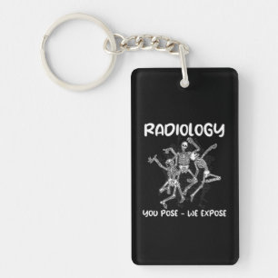 Radiologie, Pose, die wir aufdecken Tanzskelett Schlüsselanhänger