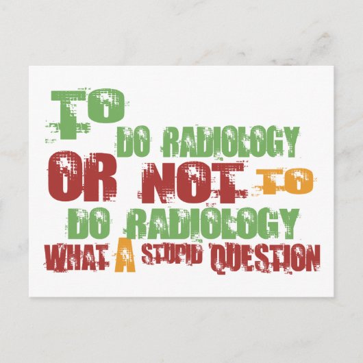 Radiologie Postkarte (Vorderseite)