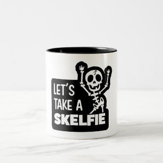 Radiologie Pun nehmen wir eine Skelfie-Tasse Zweifarbige Tasse