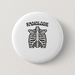 Radiologie-Rippenkäfig-Skelett-Illustration Button