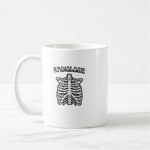 Radiologie-Rippenkäfig-Skelett-Illustration Kaffeetasse