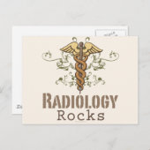 Radiologie Rocks Caduceus Postcard Postkarte (Vorne/Hinten)