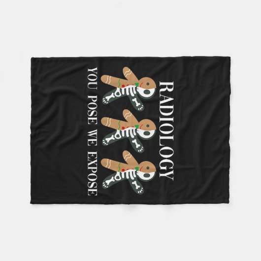 Radiologie Sie Pose Wir exponieren Lebkuchenskelet Fleecedecke (Vorderseite (Horizontal))