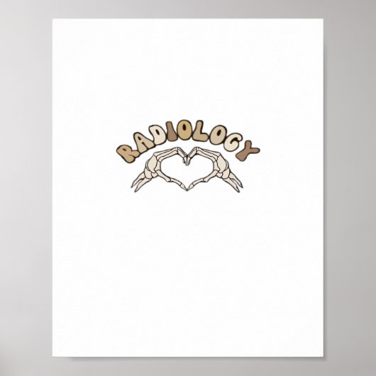 Radiologie Skeleton Heart Hands Classic Poster (Vorne)