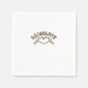 Radiologie Skeleton Heart Hands Classic Serviette