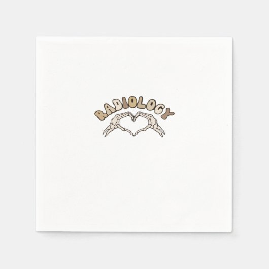 Radiologie Skeleton Heart Hands Classic Serviette (Vorderseite)