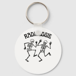 Radiologie-Skelett-Tanz Vintage Humor Schlüsselanhänger