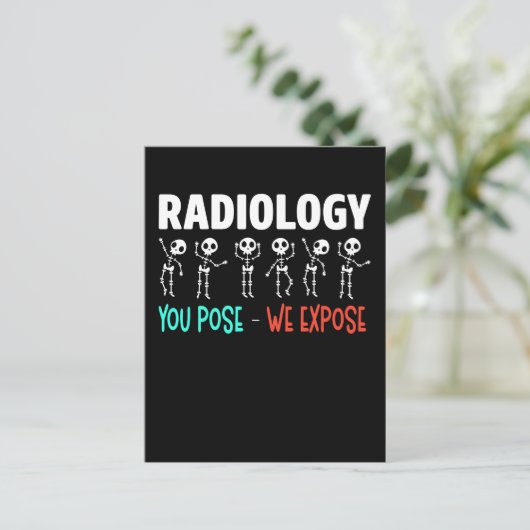 Radiologie Spaß Xray Skeletons Radiologe Postkarte (Stehend Vorderseite)