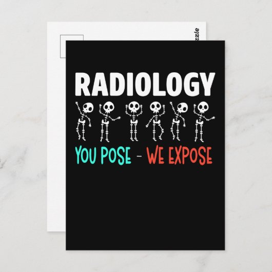 Radiologie Spaß Xray Skeletons Radiologe Postkarte (Vorne/Hinten)