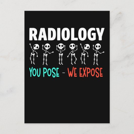 Radiologie Spaß Xray Skeletons Radiologe Postkarte (Vorderseite)