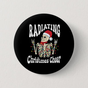 Radiologie strahlt Weihnachtsstimmung Röntgenstrah Button