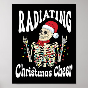 Radiologie strahlt Weihnachtsstimmung Röntgenstrah Poster