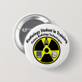 Radiologie-Student im Training Button (Vorne & Hinten)