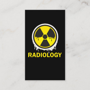 Radiologie-Symbol Xray-Radiologe warnen Visitenkarte