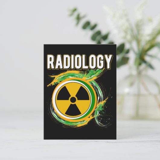 Radiologie-Symbol Xray Radiologin Postkarte (Stehend Vorderseite)