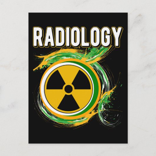 Radiologie-Symbol Xray Radiologin Postkarte (Vorderseite)