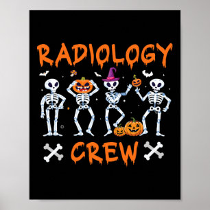 Radiologie tanzende Crew Gespenst Herbst Krass Tec Poster