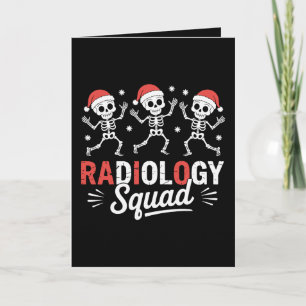Radiologie-Team Weihnachts-Skelett Rad Tech Röntge Karte