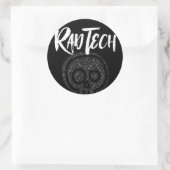 Radiologie-Tech-Begriffe in Skull Krass Tech Runder Aufkleber (Tasche)