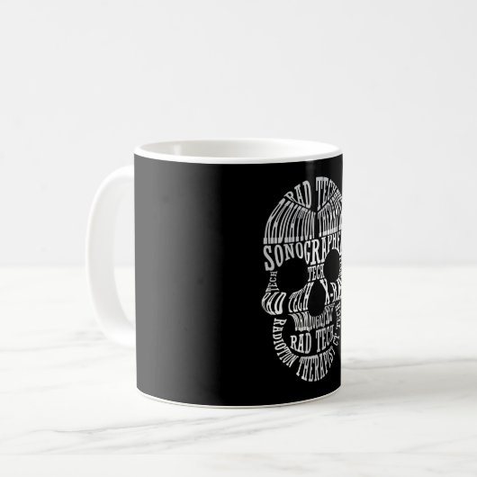 Radiologie Tech Krass Tech Skull Technologist Xray Kaffeetasse (Vorderseite Links)