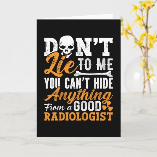 Radiologie Tech mag mich nicht röntgen-Techniker Karte (Gelbe Blume)