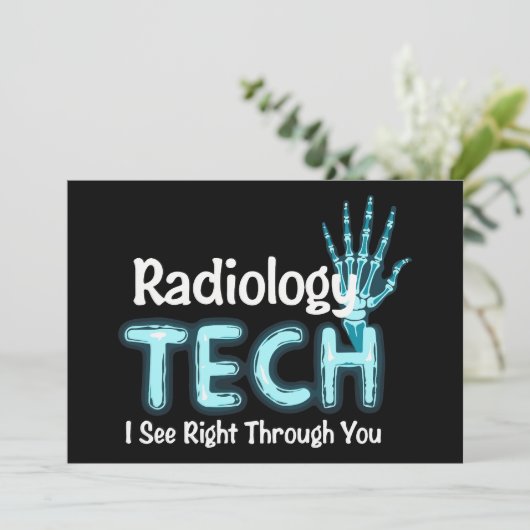 Radiologie Tech Spaß X Ray Einladung (Stehend Vorderseite)