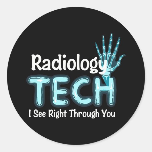 Radiologie Tech Spaß X Ray Runder Aufkleber (Vorderseite)