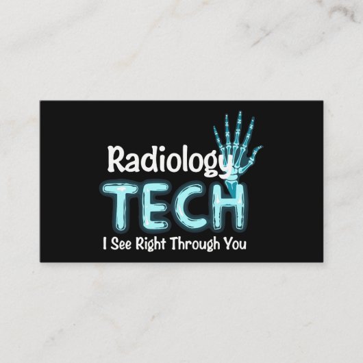 Radiologie Tech Spaß X Ray Visitenkarte (Vorderseite)