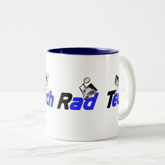 Radiologie-Techniker"krasser Tech-" Geschenke Zweifarbige Tasse (VorderseiteRechts)