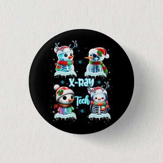 Radiologie Techniker X Ray Tech Funny Christmas Cu Button (Vorderseite)